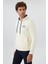 Kapüşon Yaka Kırık Beyaz Erkek Sweatshirt 231 Lcm 241013 Fabıan Kırık Beyaz 2