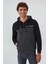 Juno Erkek Kapüşonlu Sweatshirt Siyah - Antrasit 2