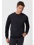O Yaka Siyah - Antrasit Erkek Sweatshirt 231 Lcm 241009 Ethan Siyah - Antra 4