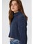 Dik Yaka Örgü Indigo Kadın Kazak 231 Lcf 241011 Laura Indıgo 5