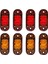 Amber Kırmızı 2.5 Inç Oval LED Römork Kamyon Gümrükleme Işığı Yan Işaret Işığı 8 Adet, Su Geçirmez Işaretleyici Gösterge Işığı (Yurt Dışından) 1