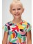 Cutouts Foliage Kız Çocuk Desenli Kısa Kollu Elbise 3