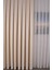 Ekru Düz Ada Fon Perde V-12489 Tek Kanat 1x3 Sık Pile 1