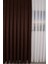 Kahverengi Düz Ada Fon Perde V-28 Tek Kanat 1x3 Sık Pile 1