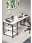 Çalışma Masası Kitaplıklı Raflı Büyük Boy 60x160 3