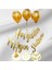 Hoşgeldin 11 Ayın Sultanı Kaligrafi Yazı 3 Gold Metalik Balon Gold Balon Ipi Ramazan Oda Süsleme 1