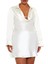 Plus Size Saten Büzgülü Kısa Bluz 1