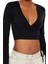Kruvaze Yaka Crop Bluz 5