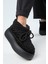 (Eleni) Kadın Deri Içi Kürklü Mini Tedy Detaylı Siyah Bot 1