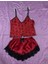 Bordo Saten Kalpli Pijama Takımı 1