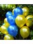 5 Adet Metalik Lacivert 5 Adet Sarı Renk Lateks Balon 10 Lu 1