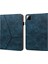 Xiaomi Pad 7 Pro / Pad 7 Kılıf Hattı Baskılı Pu Deri Kart Tutucu Tablet Kapağı-Mavi (Yurt Dışından) 1
