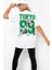 Tokyo 99 Beyaz Kısa Kollu Arka Baskılı Oversize Kadın T-Shirt 1