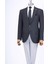 Italyan Stil Slim Fit 4 Drop Mono Yaka Erkek Tek Ceket Antrasit T13536 1