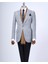 Italyan Stil Slim Fit Mono Yaka Erkek Tek Ceket Gri T13593 1