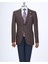 Italyan Stil Slim Fit Mono Yaka Erkek Tek Ceket Kahverengi T13578 3