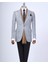 Italyan Stil Slim Fit Mono Yaka Erkek Tek Ceket Gri T13593 3
