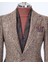 Italyan Stil Slim Fit Mono Yaka Erkek Tek Ceket Kahverengi T13594 2