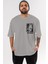 Batman (17) Ön Sol Baskılı Oversize T-Shirt Erkek Kadın Unisex Pamuk Bisiklet Yaka Tişort 1