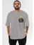 Batman 6 Ön Sol Baskılı Oversize T-Shirt Erkek Kadın Unisex Pamuk Bisiklet Yaka Tişort 1