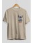 Stitch Ön Sol Baskılı Oversize T-Shirt Erkek Kadın Unisex Pamuk Bisiklet Yaka Tişort 2
