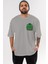 Hulk (7) Ön Sol Baskılı Oversize T-Shirt Erkek Kadın Unisex Pamuk Bisiklet Yaka Tişort 1