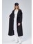 Oversize Kruvaze Kapama Rüzgarlık Detaylı Trençkot 5