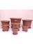 1 Adet 4no Ø33X30CM 14 Litre Toprak Rengi Tabaklı Çiçek Saksısı Toprak Çökmesi Önleyen Özel Içyapı 4
