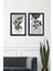 "doğanın Zarafeti - Ikili Minimalist Çerçeveli Cam Tablo Set 1