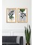 "doğanın Zarafeti - Ikili Minimalist Çerçeveli Cam Tablo Set 1