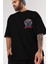 Spiderman Rock Ön Sol Baskılı Oversize T-Shirt Erkek Kadın Unisex Pamuk Bisiklet Yaka Tişort 3