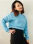 Kadın Oversize Polarlı Düşük Kol Crop Sweatshirt 1