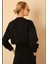 Kadın Kapitone Kumaş Oversize Cepli Beli Lastikli Sweatshirt 2