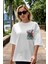 Godzilla Ön Sol Baskılı Oversize T-Shirt Erkek Kadın Unisex Pamuk Bisiklet Yaka Tişort 5