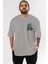 Hulk Ön Sol Baskılı Oversize T-Shirt Erkek Kadın Unisex Pamuk Bisiklet Yaka Tişort 1