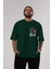Godzilla Ön Sol Baskılı Oversize T-Shirt Erkek Kadın Unisex Pamuk Bisiklet Yaka Tişort 5