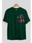Squid Game (1) Ön Sol Baskılı Oversize T-Shirt Erkek Kadın Unisex Pamuk Bisiklet Yaka Tişort 2
