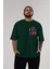 Squid Game (1) Ön Sol Baskılı Oversize T-Shirt Erkek Kadın Unisex Pamuk Bisiklet Yaka Tişort 5
