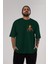 Iron Man Ön Sol Baskılı Oversize T-Shirt Erkek Kadın Unisex Pamuk Bisiklet Yaka Tişort 5