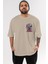 Spiderman Rock Ön Sol Baskılı Oversize T-Shirt Erkek Kadın Unisex Pamuk Bisiklet Yaka Tişort 1