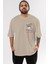 Joker (4) Ön Sol Baskılı Oversize T-Shirt Erkek Kadın Unisex Pamuk Bisiklet Yaka Tişort 1