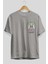 Joker Gym Ön Sol Baskılı Oversize T-Shirt Erkek Kadın Unisex Pamuk Bisiklet Yaka Tişort 2