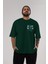 Jurassic Park (1) Ön Sol Baskılı Oversize T-Shirt Erkek Kadın Unisex Pamuk Bisiklet Yaka Tişort 5