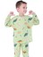 Pamuk Yeşil Dino Desenli Erkek Pijama Takımı Yeşil - 3-4 5