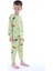 Pamuk Yeşil Dino Desenli Erkek Pijama Takımı Yeşil - 3-4 4