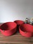 3 Lü Kırmızı Sepet, Havlu Sepeti, Mutfak ve Banyo Organizer, Çok Amaçlı Sepet Takımı 22 x 8 cm 3