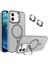 Apple iPhone 12 Lens Hediyeli Kapak Kamera Korumalı Wireless Şarj Özellikli Standlı Premium Kılıf - Gri 1