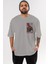 Spiderman (8) Ön Sol Baskılı Oversize T-Shirt Erkek Kadın Unisex Pamuk Bisiklet Yaka Tişort 1
