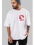 Team Godzilla Ön Sol Baskılı Oversize T-Shirt Erkek Kadın Unisex Pamuk Bisiklet Yaka Tişort 5