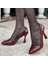 Bordo Rugan Stiletto Ayakkabı 3